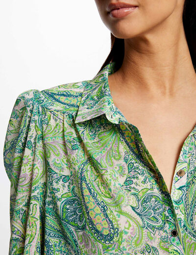 Bedrukt shirt met lange mouwen meerkleurig vrouw