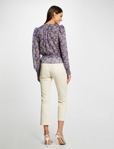 Blouse manches longues imprimée multico femme