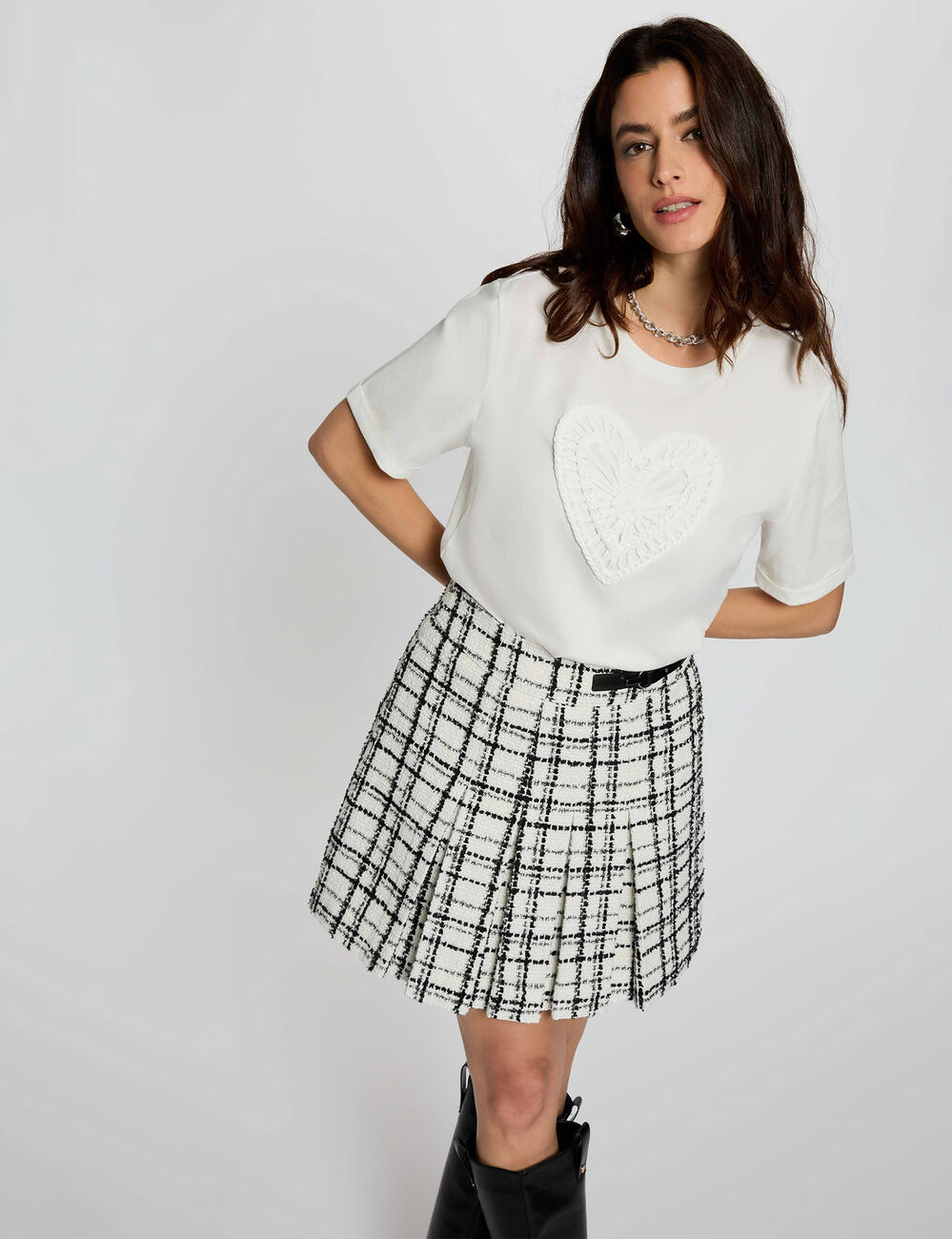 Uitlopende korte rok meerkleurig vrouw