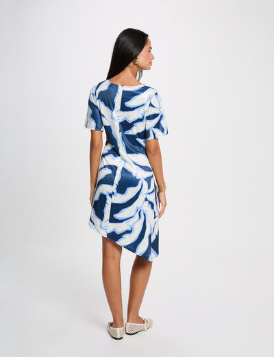 Asymmetrische jurk met print meerkleurig vrouw