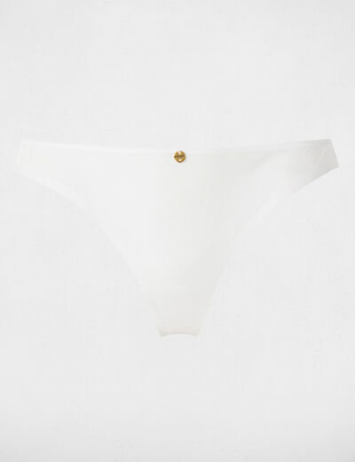 Lage taille kanten slip helder wit vrouw