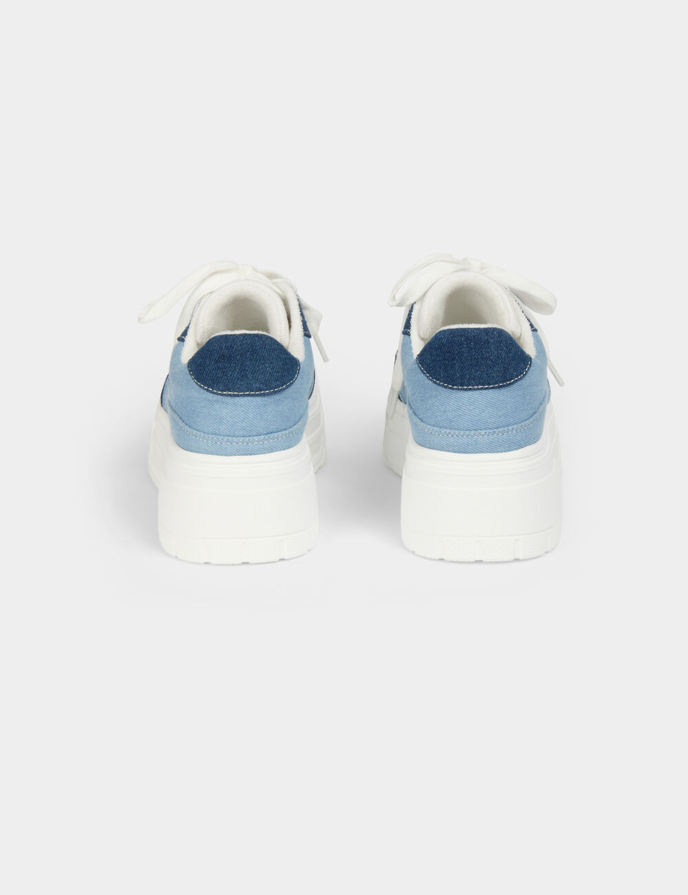 Sneakers met sleehak helder wit vrouw