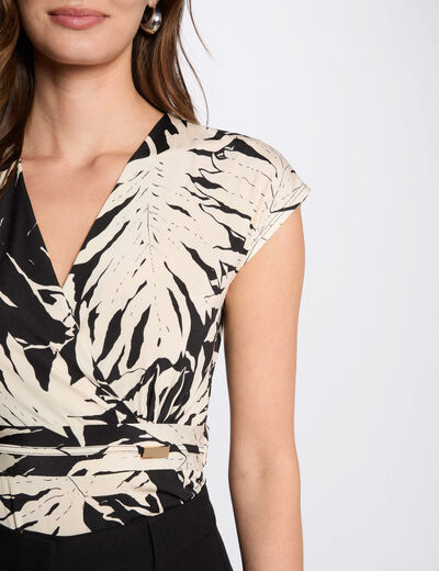T-shirt manches courtes multicolore femme