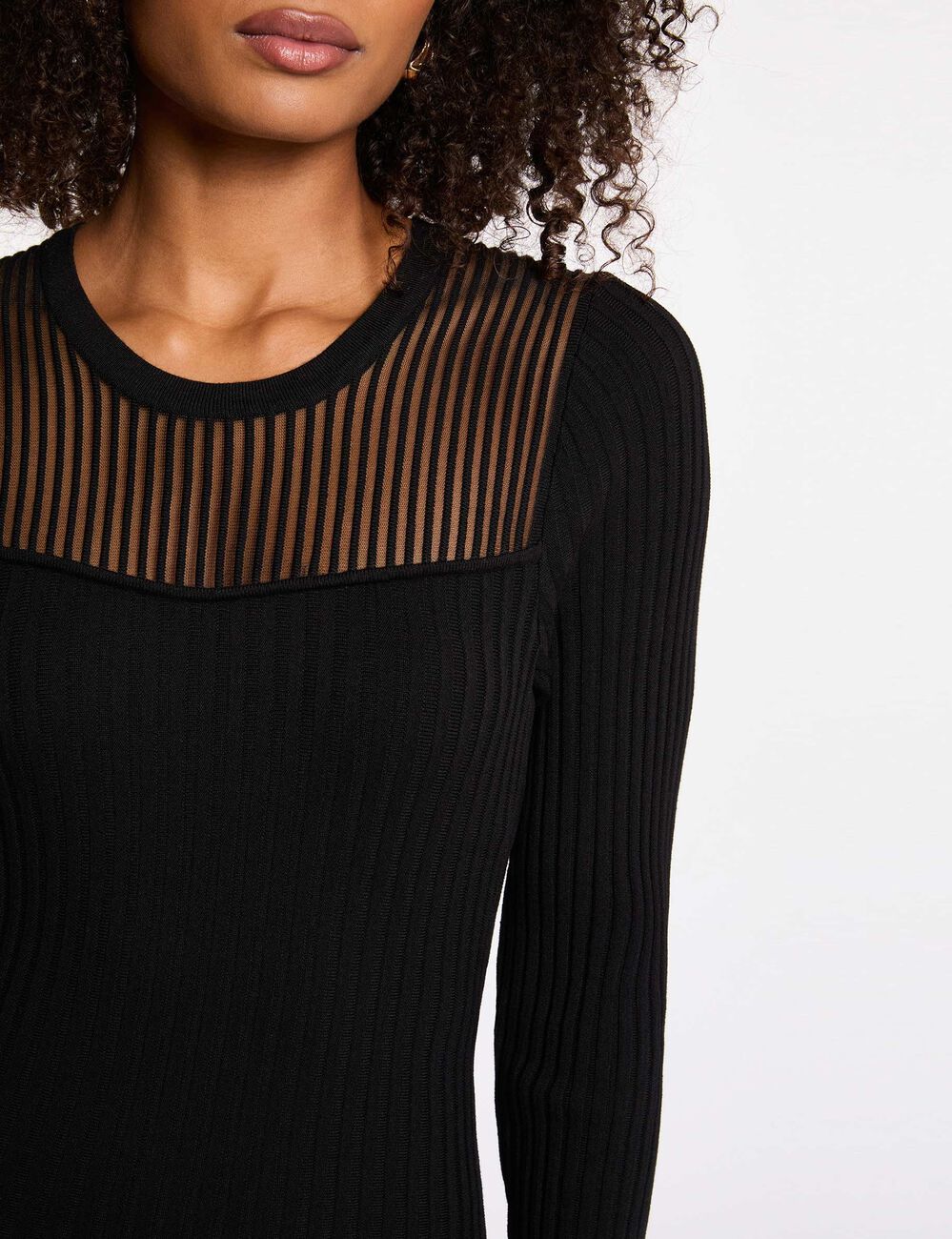 robe longue ajouree noir femme Robe longue ajourée noir femme