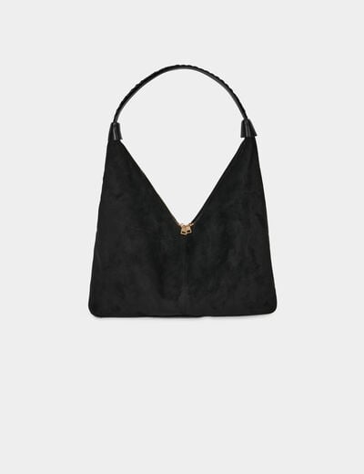 Sac hobo su&eacute;dine noir femme