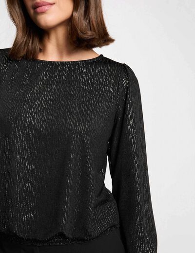 T-shirt manches longues noir femme