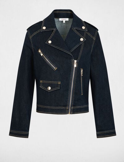 Veste jean oversize bleu femme