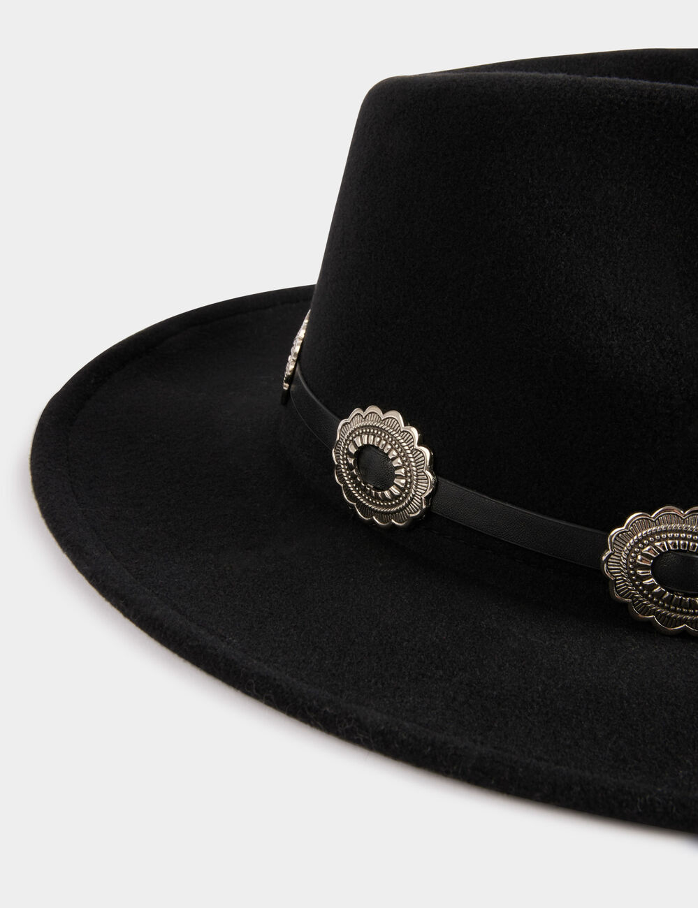 Hoed met western details zwart vrouw