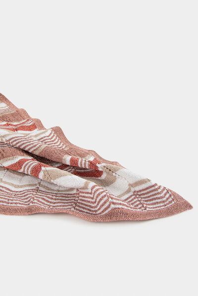 Foulard imprimé chevron rose femme
