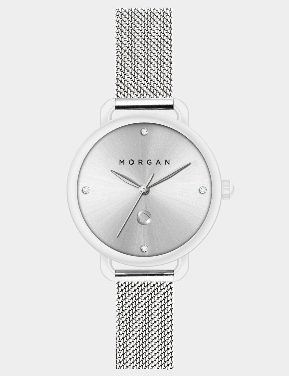 Horloge helder wit vrouw