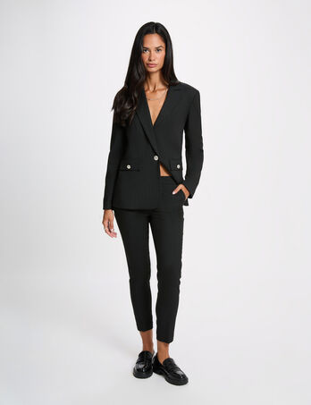 7/8 slim broek zwart vrouw