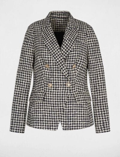Rechte blazer met reverskraag meerkleurig vrouw