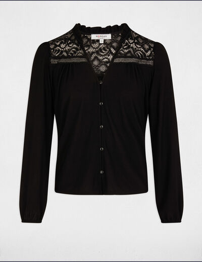 T-shirt manches longues noir femme
