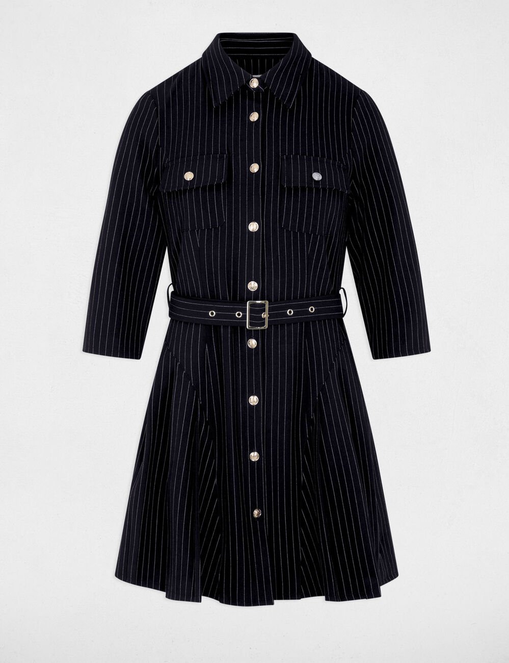 Robe courte cache coeur bleu marine femme