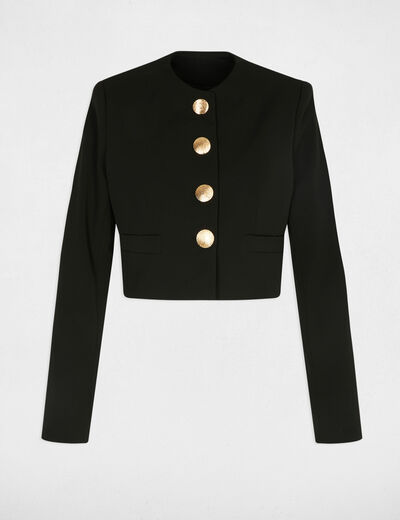 Veste courte noir femme