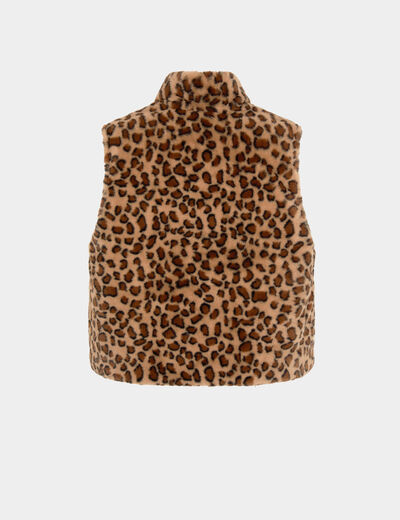 Veste fausse fourrure multicolore femme