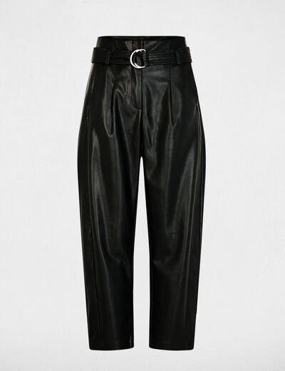pantalon large taille haute noir femme Pantalon large taille haute noir femme