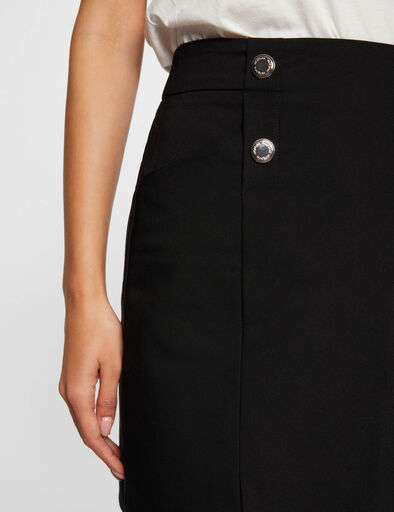 jupe courte a boutons noir femme Jupe courte à boutons noir femme