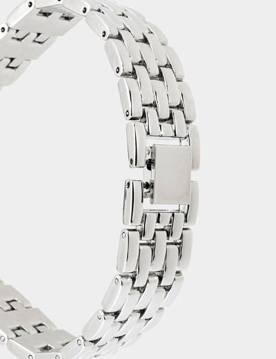 Montre classique couleur argent femme