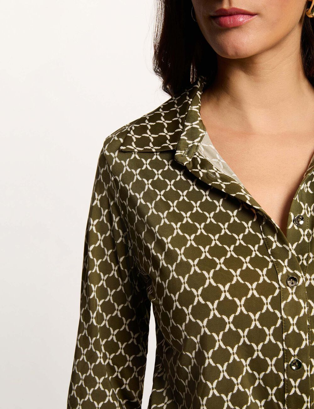 Overhemd met reverskraag brons vrouw