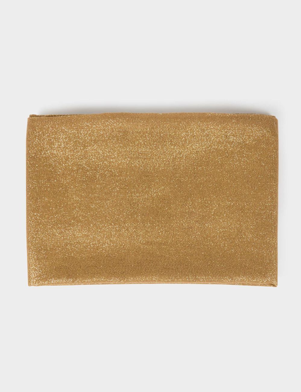 Foulard fils métallisés jaune moutarde femme