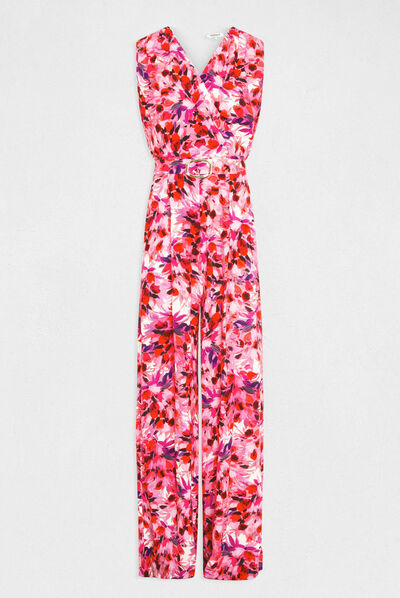 Jumpsuit met wijde pijpen meerkleurig vrouw