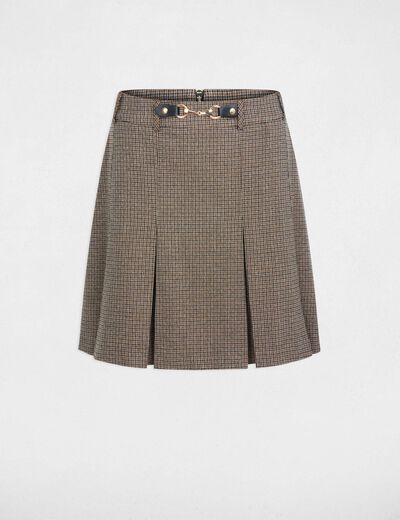 Jupe courte tweed multicolore femme