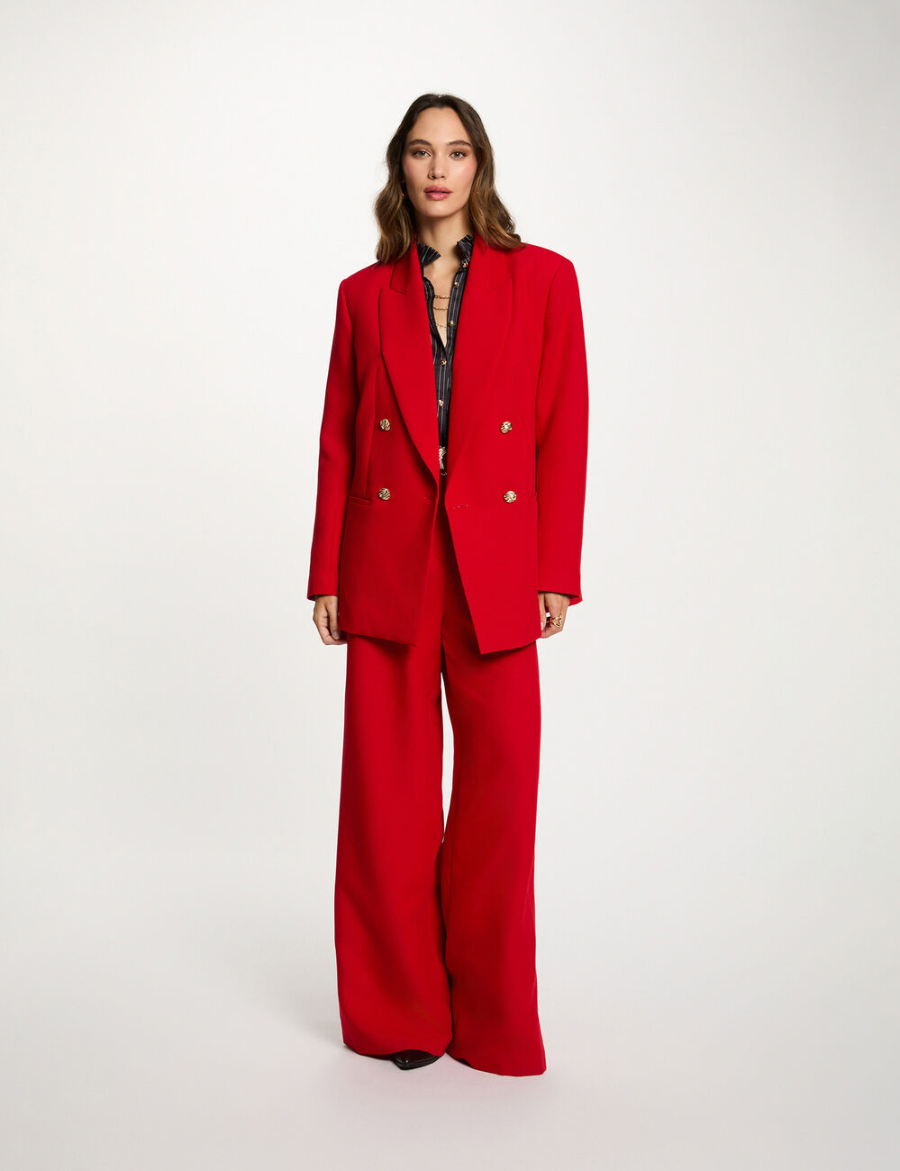 Oversized jas rood vrouw