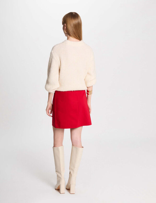 pull col rond manches longues ivoire femme Pull col rond manches longues ivoire femme
