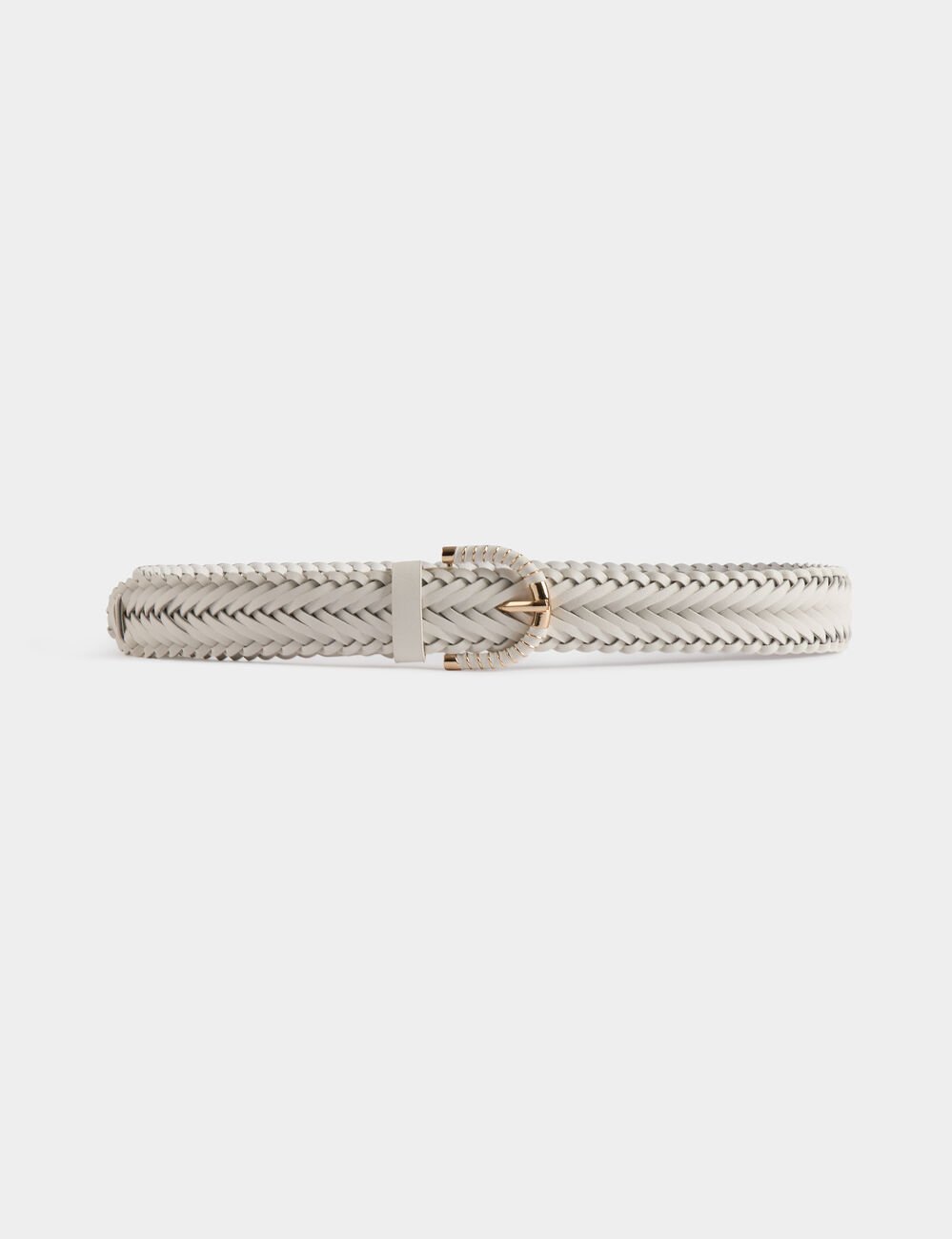 Ceinture tressée ivoire femme