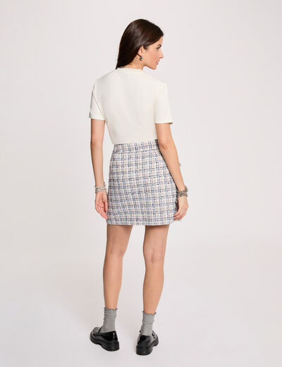 Korte zwierige rok meerkleurig vrouw