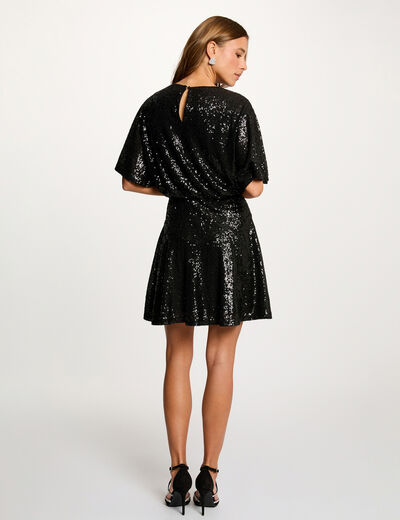 robe courte sequins noir femme Robe courte sequins noir femme