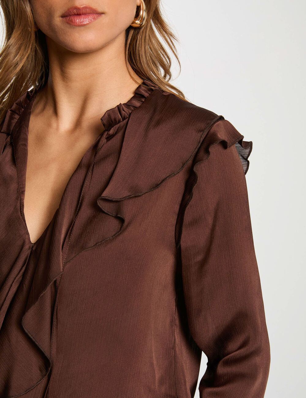 Blouse met lange mouwen vrouw