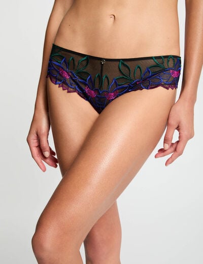 Shorty en dentelle noir femme