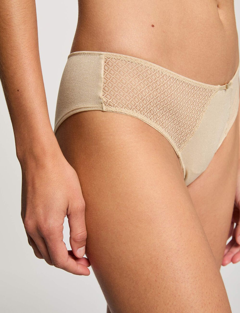 Kant shorty beige vrouw