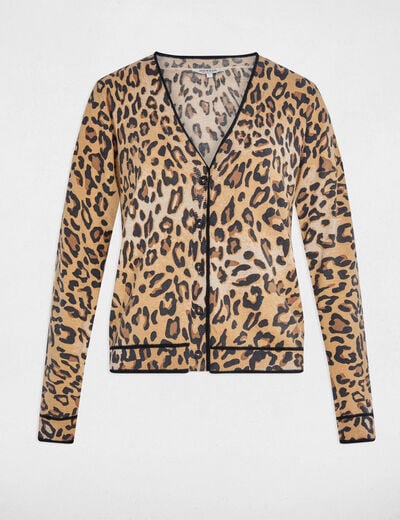 Getailleerd vest met ronde hals zand vrouw