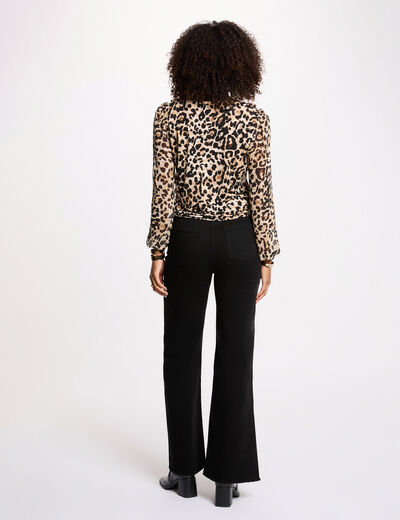 t shirt voile col v multicolore femme T-shirt voile col v multicolore femme