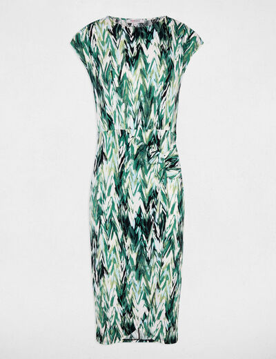 Rechte jurk met print meerkleurig vrouw