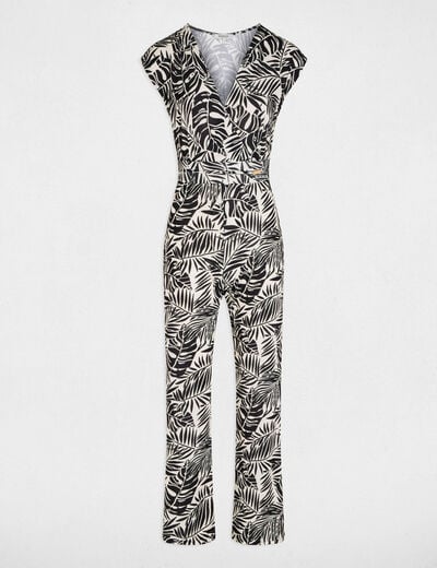 Nauwsluitende jumpsuit met decollet&eacute; meerkleurig vrouw