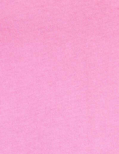 T-shirt manches courtes bijoux rose femme