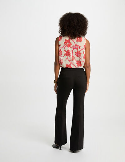 Pantalon bootcut noir femme