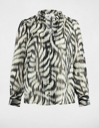 Chemise manches longues multicolore femme