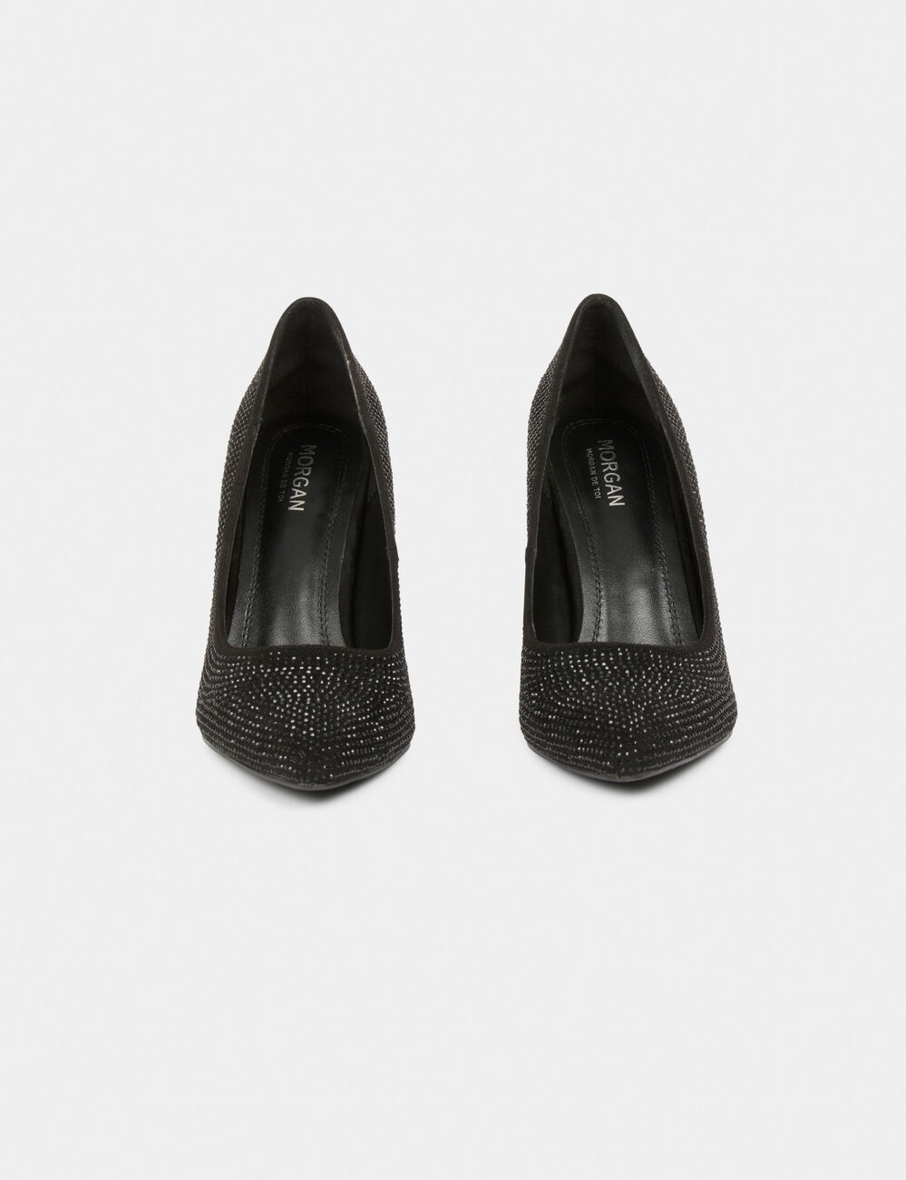 Escarpins détails strass noir femme