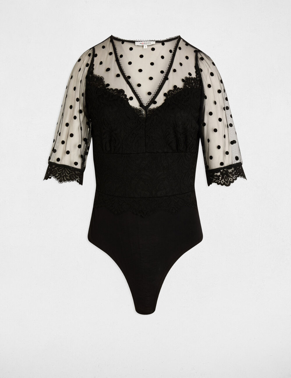 Body met korte mouwen zwart vrouw