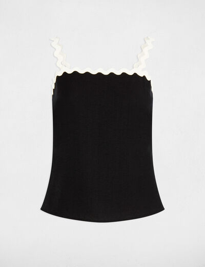 Top ajust&eacute; noir femme