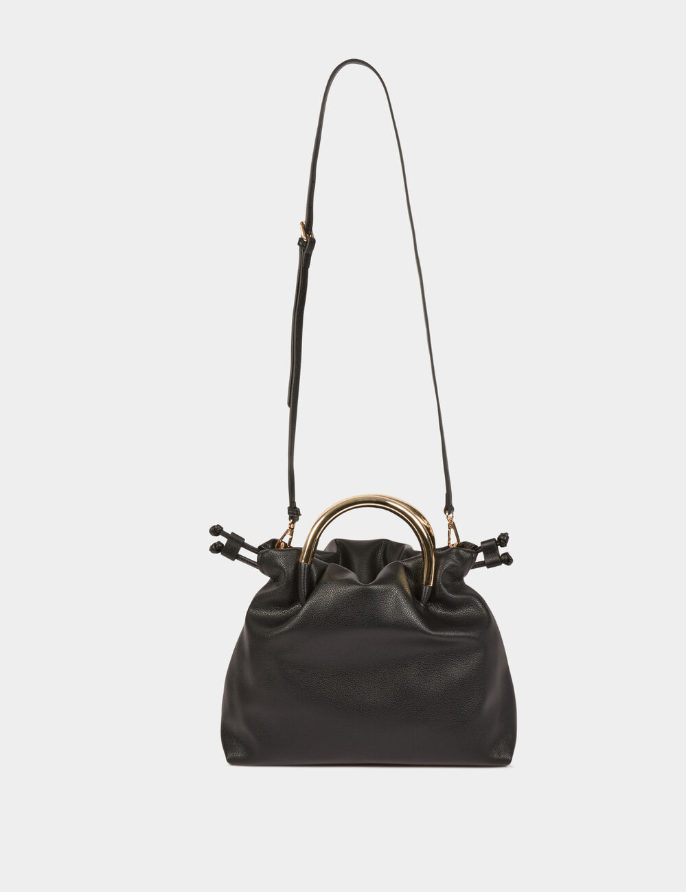 Sac anses métalliques noir femme