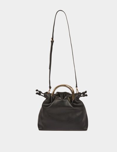 Sac anses métalliques noir femme