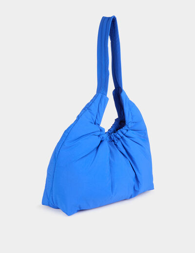 Sac matelassé porté-épaule bleu femme