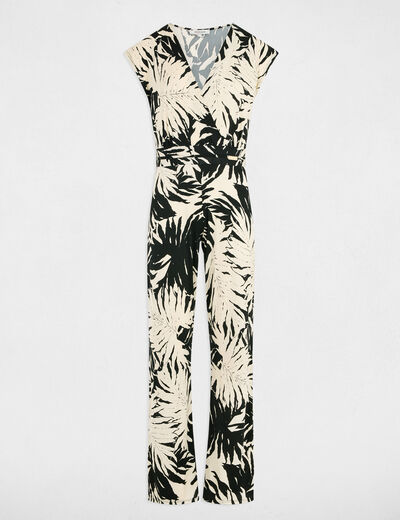 Lange jumpsuit met print meerkleurig vrouw