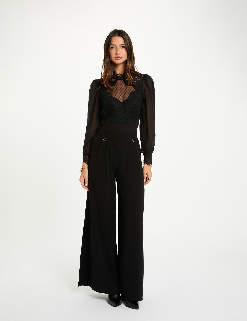 Body en dentelle noir femme